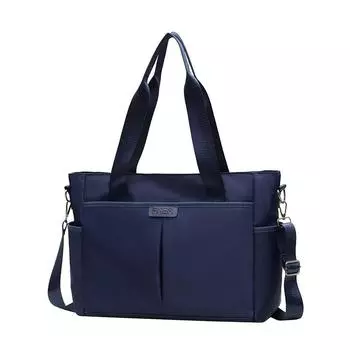 Водонепроницаемая сумка-тоут для женщин, большая вместимость, модная простая сумка через плечо, повседневная, портативная сумка-мессенджер для поездок на работу Length 38 Height 28 Thickness 14 серый