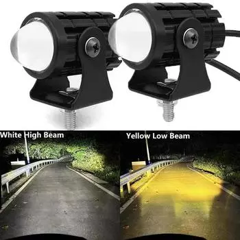 Водонепроницаемая светодиодная фара для мотоцикла, универсальная, с высокой яркостью, вспомогательная фара для мотоцикла, двойная фара для приключений, противотуманная фара