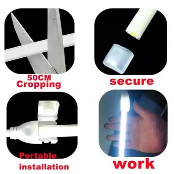 Водонепроницаемая светодиодная лента COB 10M 20M 30M 220V, неоновый свет, высокая яркость, 288 светодиодов/м, мягкая, режущаяся светодиодная лента COB для декора комнаты 0.5 M