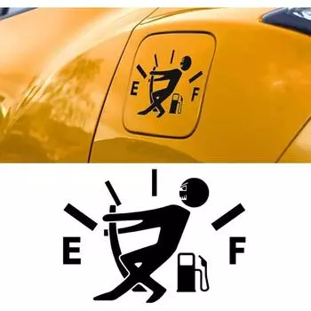 Водонепроницаемая светоотражающая наклейка на автомобиль, прочная виниловая наклейка для окна автомобиля, бампера, ноутбука - пустой дизайн указателя уровня топлива 10*13.3CM, 1PC белый