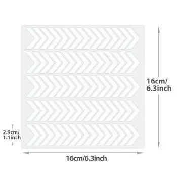 Водонепроницаемая светоотражающая переводная пленка со стрелками для одежды, спортивной одежды, защитной рабочей униформы, термопрессованная виниловая декоративная пленка 16x16 см