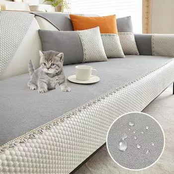 Водонепроницаемая технологичная тканевая подушка для дивана, универсальная нескользящая подушка, чехол для дивана с защитой от кошачьих царапин, износостойкий, устойчивый к царапинам 70x70cm 1pcs оранжевый