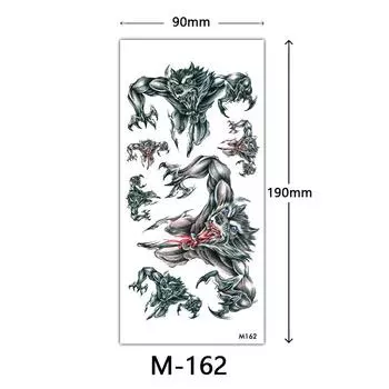 Водонепроницаемая трехмерная цветная печать татуировки-наклейки с изображением бабочки и животного 9*19cm