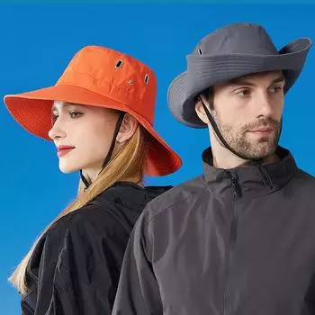 Водонепроницаемая уличная шляпа от солнца, мужская летняя солнцезащитная шляпа в рыбацком стиле, женская шляпа для альпинизма чёрный