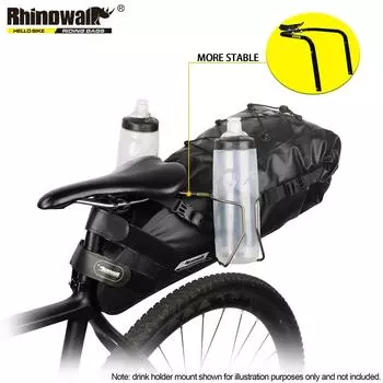 Водонепроницаемая велосипедная седельная сумка 5L-13L, стабилизатор, кронштейн с монтажным отверстием для чайника, велосипедная задняя сумка, комплект аксессуаров MTB