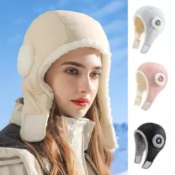 Водонепроницаемая велосипедная шапка, супермягкая универсальная зимняя термоушанка для езды в холоде бежевый