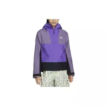 Водонепроницаемая ветрозащитная куртка с капюшоном на молнии Nike Storm-Fit Colorblock, женская куртка фиолетового цвета DN3913-579 XS