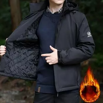 Водонепроницаемая ветрозащитная тактическая куртка для мужчин, теплая плюшевая повседневная флисовая куртка для альпинизма и скалолазания, осень-зима M чёрный