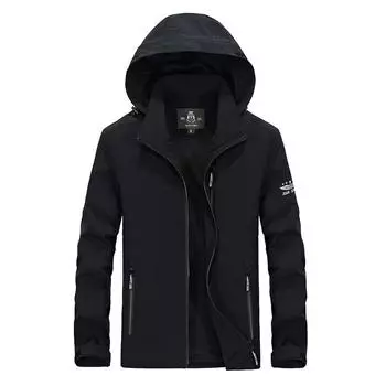 Водонепроницаемая военная тактическая куртка для охоты на лошадях осень-весна M чёрный