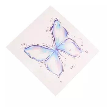 Водонепроницаемая временная татуировка-наклейка с синими каплями воды, бабочкой, поддельная татуировка, переводная татуировка на ногу, руку, ступню для женщин, боди-арт