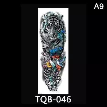 Водонепроницаемая временная татуировка наклейка татуировка на всю руку наклейки поддельные татуировки A9