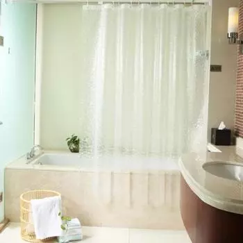 Водонепроницаемая занавеска для душа с 3D полупрозрачным шестиугольным узором, устойчивая к плесени, легко чистящаяся, утолщенная занавеска для душа 180cm