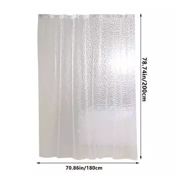 Водонепроницаемая занавеска для душа в ванной комнате с набором колец из 12 крючков 180X200cm