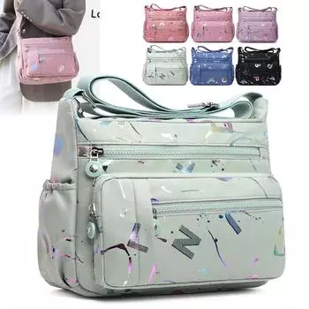 Водонепроницаемая женская сумка через плечо, большая вместимость, многофункциональная модная сумка-мессенджер, многослойная женская сумка через плечо чёрный