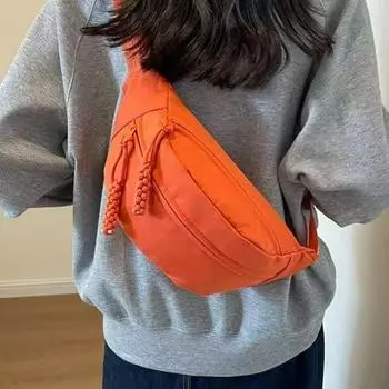 Водонепроницаемая женская сумка через плечо большой емкости - 2024 г., простой стиль, мода осень/зима оранжевый