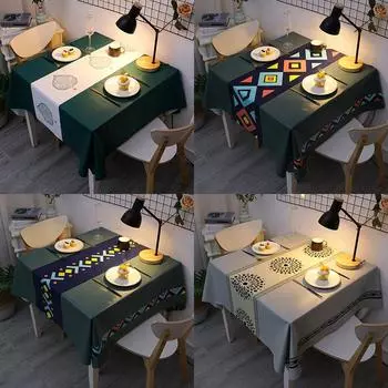 Водонепроницаемая жиронепроницаемая скатерть Прямоугольная моющаяся скатерть Premium Sense W120*H120cm