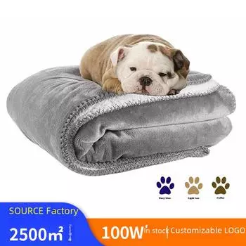 Водонепроницаемое одеяло из овчины Four Seasons для кошек и собак - фланелевый стеганый коврик для маленьких, средних и больших будок 75 x 100 CM верблюд