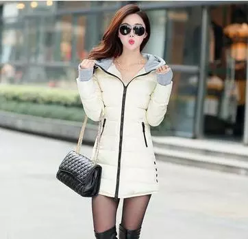 Водонепроницаемое осенне-зимнее модное повседневное женское пальто, теплая куртка, толстые длинные женские пальто, женские теплые парки L чёрный