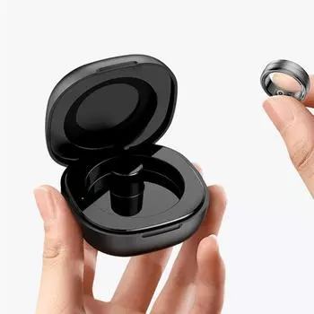 Водонепроницаемое смарт-кольцо Q6, пульс, уровень кислорода в крови, мониторинг сна и здоровья, пройденное расстояние, калории, упражнения, дистанционное управление, фотография 8 чёрный