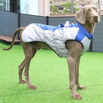 Водонепроницаемое стеганое пальто для домашних животных, светоотражающий жилет для собак, модное зимнее пальто для больших собак для улицы 4XL чёрный