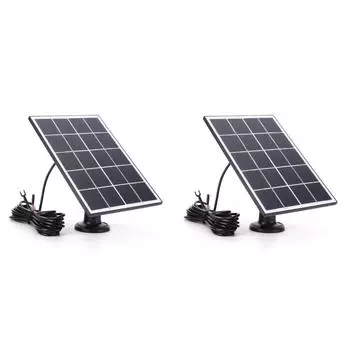 Водонепроницаемое зарядное устройство для солнечной панели 20 Вт для кольцевого видеодомофона 4/3/3 Plus/2 (черный)