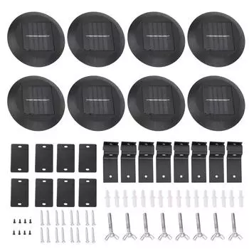 Водонепроницаемые 9 светодиодных солнечных водосточных светильников, настенные светильники для ограждения, для наружного сада, патио, подъездной дороги