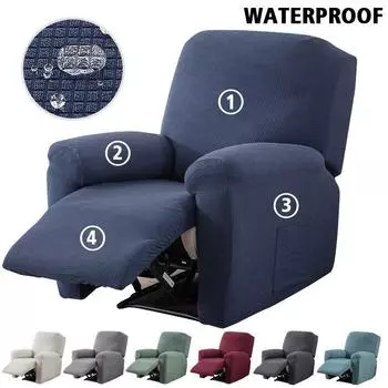 Водонепроницаемые эластичные чехлы для кресел, чехлы для диванов, 4 шт. Защитная пленка для мебели с эластичным дном, ремни, защита для дивана с карманом