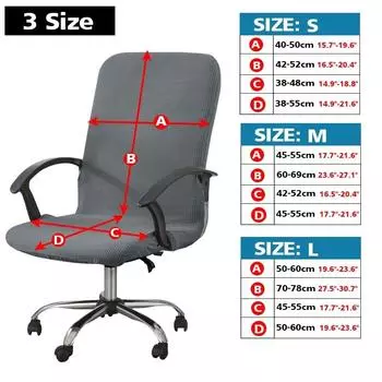 Водонепроницаемые эластичные чехлы на стулья, устойчивые к загрязнениям, вращающиеся, эластичные чехлы для офисных компьютерных столов, съемные чехлы для стульев S тёмно-синий