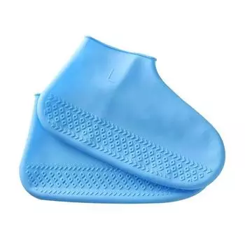 Водонепроницаемые бахилы силиконовые противоскользящие резиновые сапоги унисекс кроссовки протектор для улицы дождливый день многоразовый дождевик 25CM