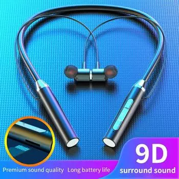 Водонепроницаемые беспроводные наушники Bluetooth5.0 с шейным ремешком, спортивные магнитные гарнитуры, стереонаушники-вкладыши для IOS, Android-телефона