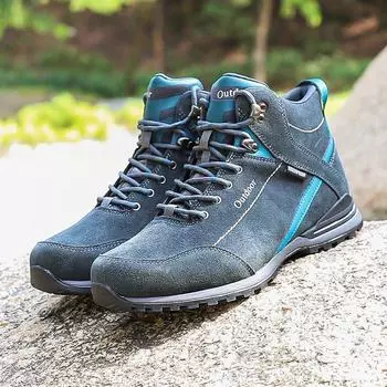 Водонепроницаемые ботинки по щиколотку, походная обувь для мужчин, кожаные нескользящие кроссовки для скалолазания, тактические ботинки для горного туризма 40