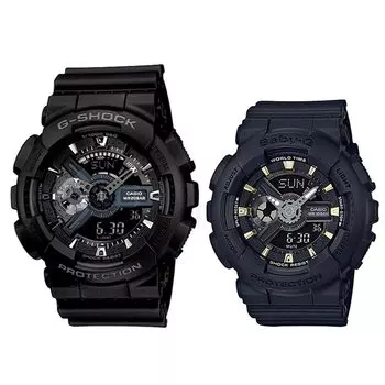 Водонепроницаемые часы CASIO с черным ремешком из смолы [Casio] G-SHOCK Baby-G мужские и женские аналогово-цифровые часы GA-110-1BBA-110GA-1A [Товар]