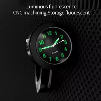 Водонепроницаемые часы на руль велосипеда мотоцикла черные/серебристые кварцевые часы