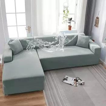 Водонепроницаемые чехлы для диванов на 1/2/3/4 места, эластичные сплошные чехлы для диванов, чехлы для диванов в форме буквы L, защитные чехлы для скамеек 1 SEAT (90-140CM)