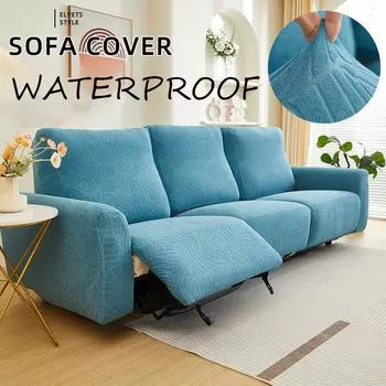 Водонепроницаемые чехлы для диванов-реклайнеров, эластичные жаккардовые чехлы для кресел, чехлы для ленивых мальчиков, чехлы для диванов и стульев для гостиной, защитные чехлы 1 Seater(4pcs)