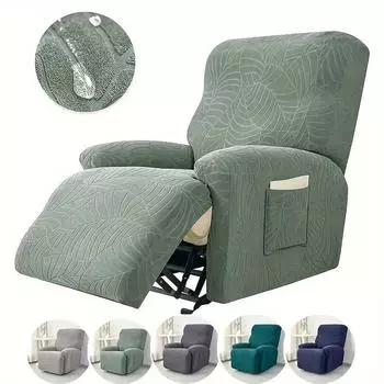 Водонепроницаемые чехлы для диванов-реклайнеров для гостиной, противопылевые, нескользящие, ленивые, чехлы для сидений, чехлы для кресел, чехлы для диванов 1 Seater(4pcs) светло-серый