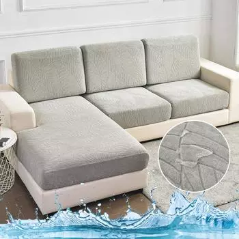 Водонепроницаемые чехлы на подушки для сидений дивана, 1234 сиденья, эластичные L-образные чехлы для угловых кресел, чехлы для диванов, защита для гостиной Normal Size (S)-1pc вино красного