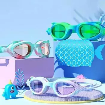 Водонепроницаемые детские очки для плавания с защитой от запотевания Mermaids Swim Glasses Детские очки для плавания для детей green-goggle