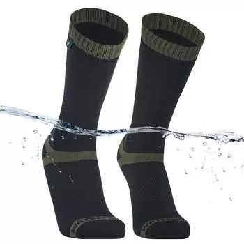 Водонепроницаемые дышащие носки DexShell Trekking Socks DS636 Olive Green Stripe S