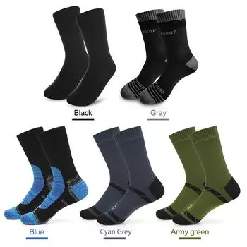 Водонепроницаемые дышащие носки для мужчин и женщин, спортивные носки на открытом воздухе, пешие прогулки, катание на лыжах, треккинг L армия зеленый