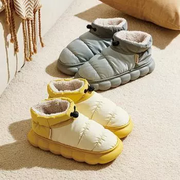 Водонепроницаемые хлопковые тапочки на каблуках для использования в помещении и на улице - теплые и толстые для мужчин и женщин 36/37 for size 35/36 feet