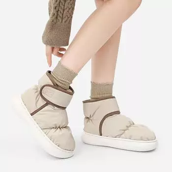 Водонепроницаемые хлопковые тапочки женские 2024 года, новые осенне-зимние домашние бархатные теплые хлопковые туфли для родов, женская верхняя одежда 36 -37 [Suitable for sizes 35-36] baby голубой