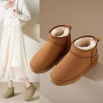 Водонепроницаемые и фланелевые хлопковые ботинки для зимних женщин 36