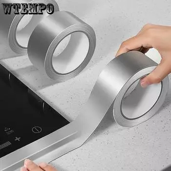 Водонепроницаемые и маслостойкие наклейки. Устойчивая к высоким температурам алюминиевая фольга. Кухонная плита. Зазор в раковине. Наклейки на швы для красоты. 5cm*10m серебряный