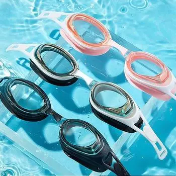 Водонепроницаемые и противозапотевающие очки высокой четкости для плавания. Унисекс очки для плавания и дайвинга. Удобные силиконовые очки для плавания с большим обзором.