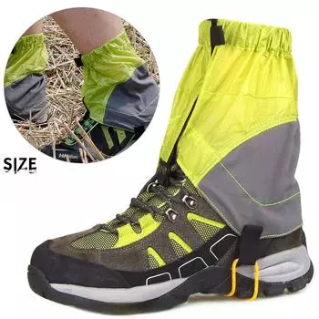 Водонепроницаемые, износостойкие походные гетры — защита от песка и снега, легкий нейлон с силиконовым покрытием. pair чёрный