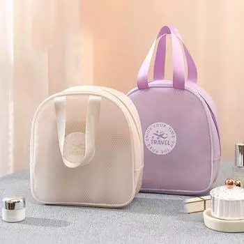 Водонепроницаемые косметички, большая вместимость, сетчатый чехол для туалетных принадлежностей, косметичка для путешествий, женская косметичка чёрный