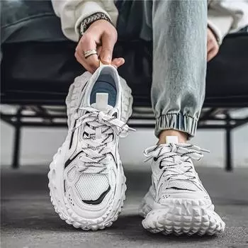 Водонепроницаемые кожаные ботильоны для мужчин, водонепроницаемые кроссовки, кожаные повседневные кроссовки на шнуровке для мужчин, повседневная мотоциклетная обувь 39 белый