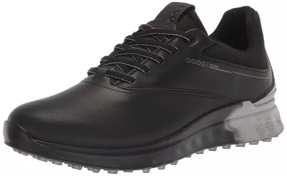 Водонепроницаемые кроссовки для гольфа M Golf S Three Black cm 3E [Echo] мужские на шнуровке 25.0 чёрный