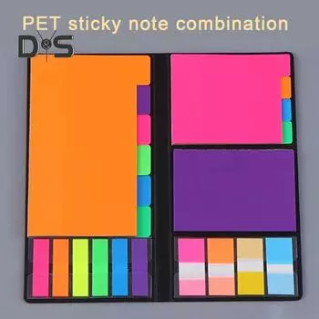 Водонепроницаемые липкие заметки, цветные комбинированные липкие заметки, набор, легко отрывающиеся липкие заметки, индексные наклейки для домашнего офиса, школы разноцветный